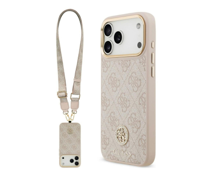 Etui do telefonów Guess 4G Strass Logo & Big Strap MagSafe do iPhone 17 Pro Max